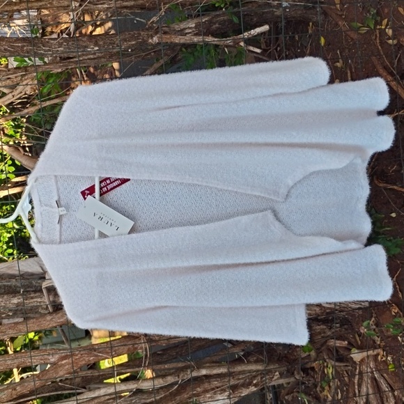 ☯️Laura Petites soft white faux cashmere open cardigan XS - Picture 1 of 4